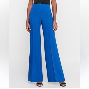 Express Blue Wide-Leg High Rise Pants